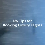 My Tips for Booking Luxury Flights